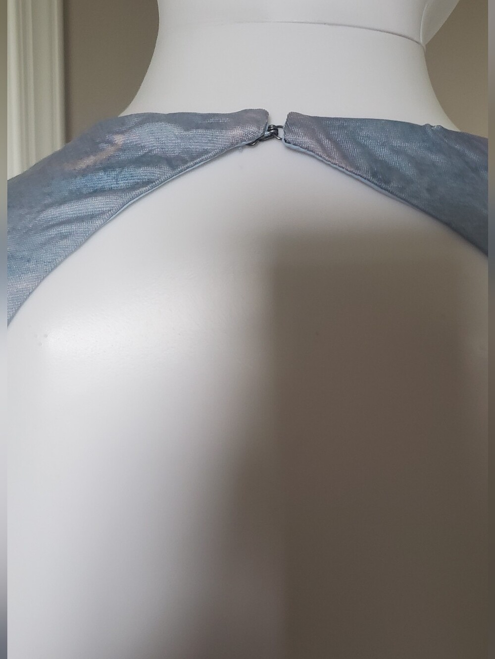 Alice + Olivia Backless Maxi Dress with Classical Print - Blue & Cream - Picture 5 of 9